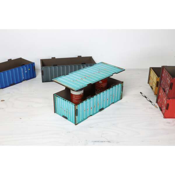 Top-Plate Container Box - turquoise