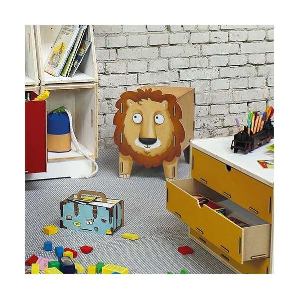 Stool four legged - Lion