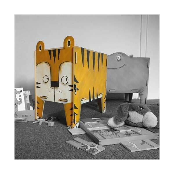 Stool four legged - Tiger