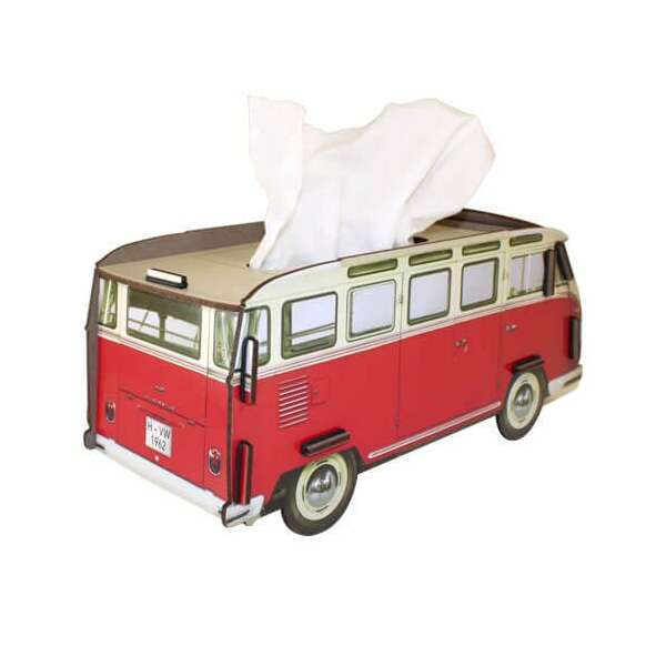 TISSUE-BOX - VW-Bus red