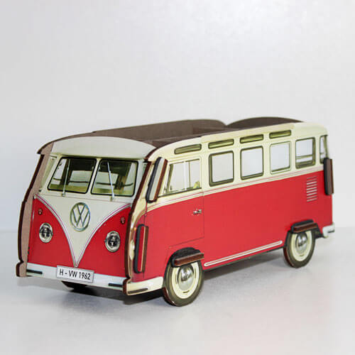 VW T1 Bus als Stiftebox, rot